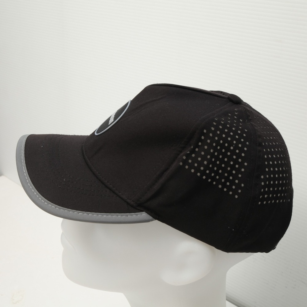 Sunrun Performance Baseball Cap Men OSFM Black Reflective Laser Cut Snapback Hat - Picture 2 of 7